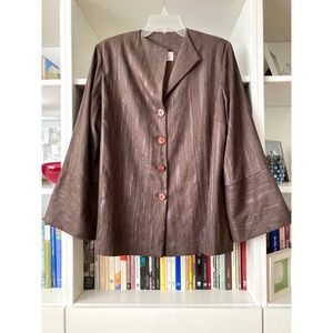 Emmelle brown textured top, size S